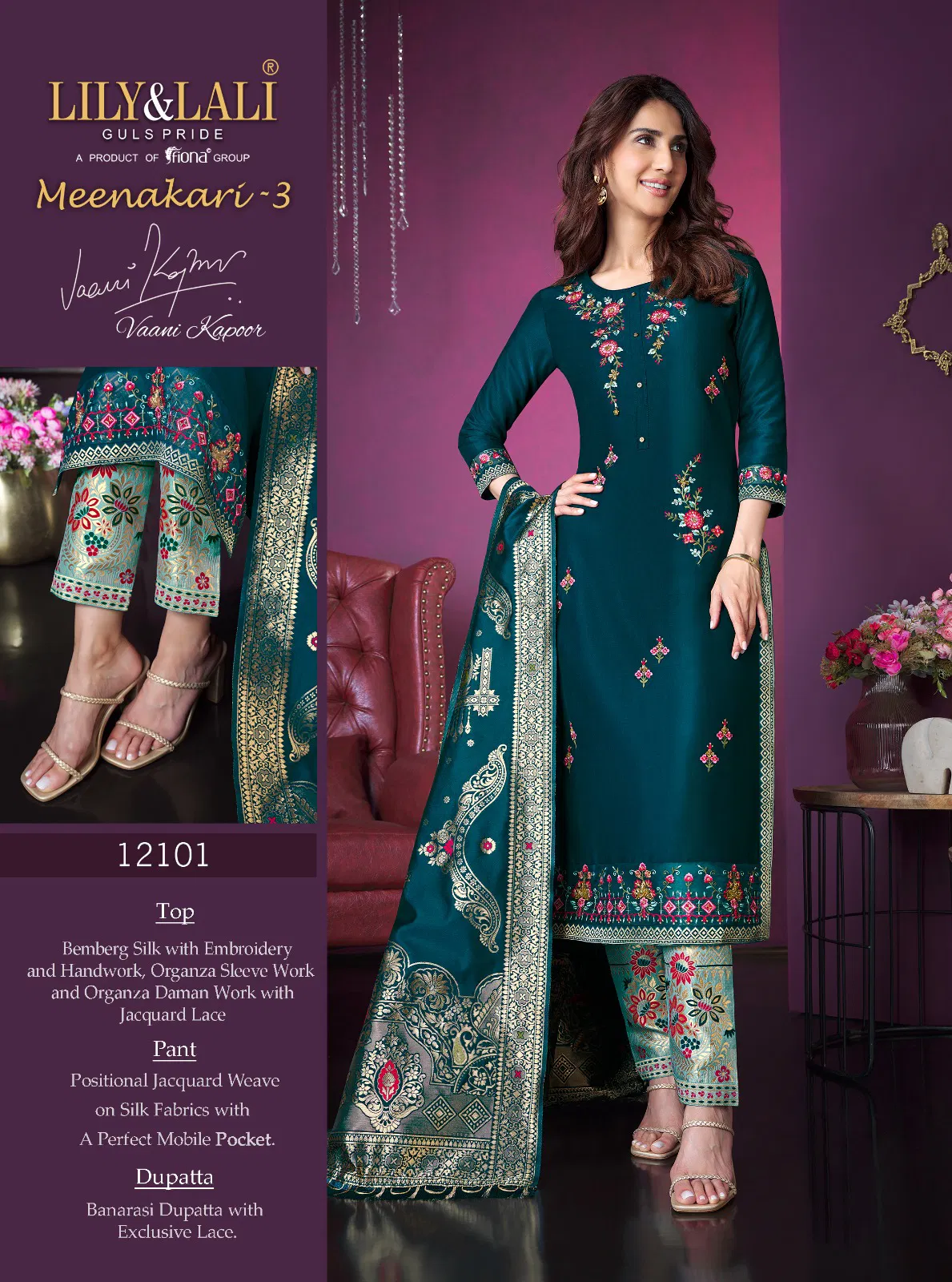MEENAKARI 3 BY LILY AND LALI SILK READYMADE SUITS CATALOG